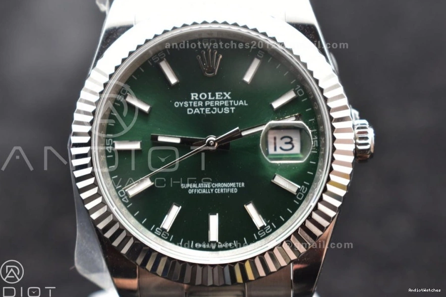DateJust 648 DIWF Oyster Sundust Steel 1:1 Dial Best Green 126334 Bracelet Edition 41 TravelReady 904L on SA 0122